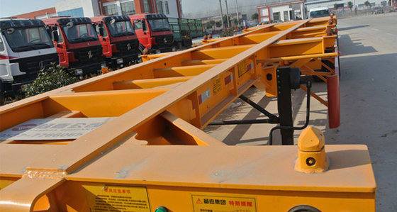 China 40ft Container Skeleton Semi Trailer Flatbed Tractor Trailer 40000kg Loading Capacity supplier