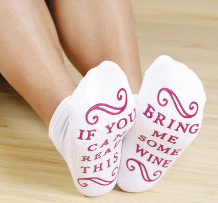 China White Color Fashion Cotton Yoga Socks , Anti Slip Elastic Womens Pilates Socks supplier