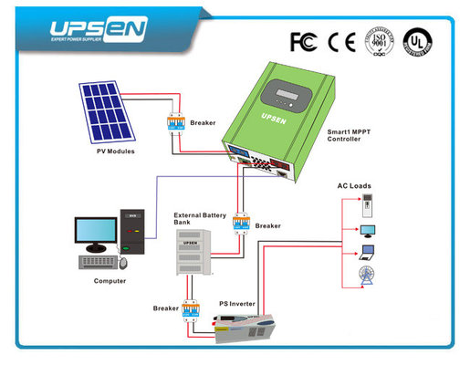 China 12v / 24v / 48vdc Mppt Solar Charger Controller 10amp - 60amp With Lcd Display supplier