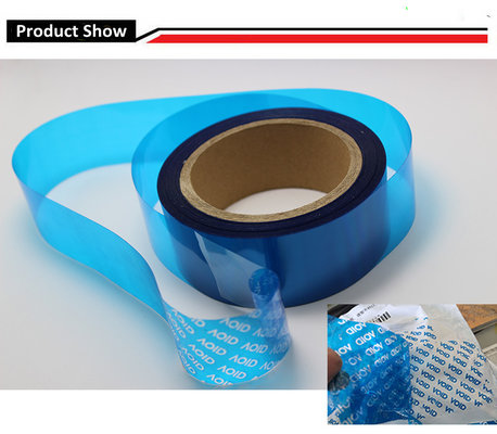 China Security VOID blue tape for mailing bag/partial transfer tape , brand protecting tape, tamper counterfiet tape supplier