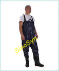 FQW1904 Safty Chest/ Waist Wader Protective Water Working Outdoor Fishing Wading 0.60MM Blue PVC Pants with Rain Boots