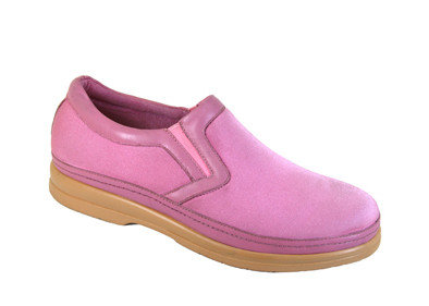 China Genuine Leather Slip-on Wide Toe Box Unisex Arthritis Shoes Comfort Shoes Diabetic Footwear supplier