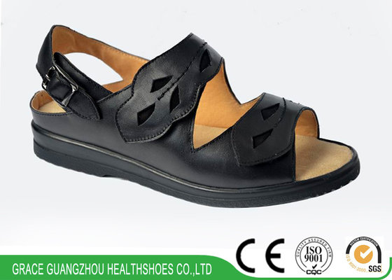 China In-depth Sandal Genuine Leather Unisex Wider Width Arthritis Shoes Comfort Sandal 9813526 supplier