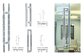 entry door handles set long square glass door  handle pull and push WL-1009 chrome Stainless Steel