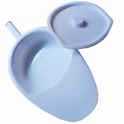 China Plastic Comfort Bedpan with Lid and Holder for Bed Bound Patient ,white, D1 supplier