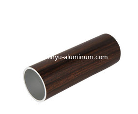China Wooden Grain Transfer Printing Color Aluminium Extrusion Tube used for Walking Sticks and Canes supplier