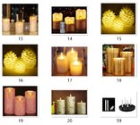 LED candle set with IR remote , cooper wire light, and timer,0.03w,amber flame color,DC4.5V,3*AA battery(without)