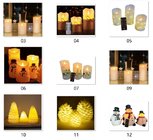LED snowman Christmas tree candle set with IR remote and timer,0.03w,amber flame color,DC4.5V,3*AA battery(without)