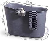 Bath Bucket Black Swimming pool for adults and children Plastic Mobile bathtub for small bathrooms capacity 200L
