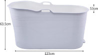 Mobile bathtub for adults XL, ideal for the small bathroom, 123 x 51 x 63 cm, stylish white