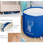 Portable Bathtub, Foldable Soaking Bathing Tub for Freestanding Shower Stall, Thickened Thermal Foam to Keep Temperature