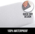 No slide spa pillow, powerful grip technology. Super soft and large, 14.5 x 11