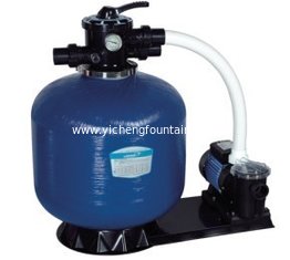 China Swimming Pool Top Mount Plastic Body + Fiberglass Outer Sand Filters + Pump Set supplier