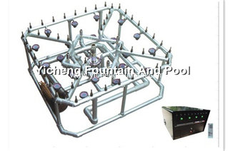 China Water And LED Lightful Music Control Fountain , Dancing Fountain Full Set supplier