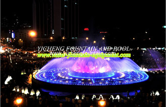 China Musical Outdoor Big Water Fountain Equipment , Interactive Dancing Water Fountain supplier
