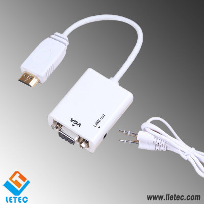 LM016 HDMI - VGA + Audio(DC3.5mm) M/M Adapter cable