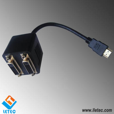 LM009 HDMI - 2DVI 24+1 Adapter cable