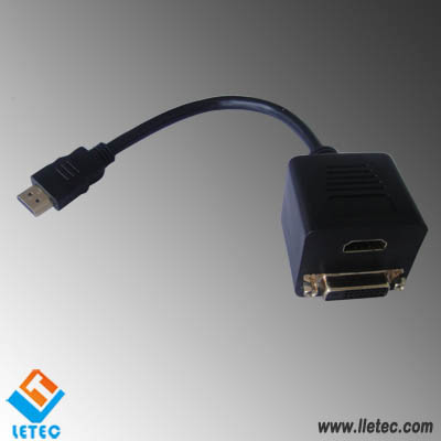 LM008 HDMI - HDMI + DVI 24+1 Adapter cable