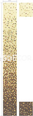 China Brown variation for bathroom decoration mosaic gradation pattern supplier